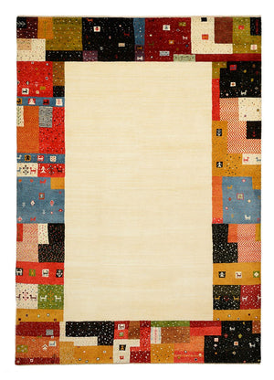 Gabbeh Teppich - Loribaft Indus - 294 x 207 cm - hellbeige