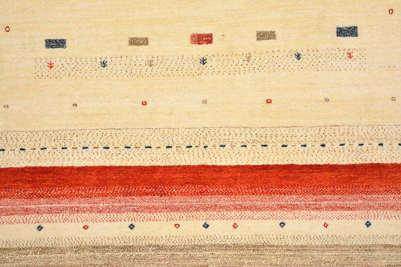 Gabbeh Teppich - Loribaft Indus - 248 x 195 cm - hellbeige