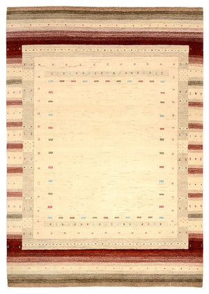 Gabbeh Teppich - Loribaft Indus - 299 x 210 cm - hellbeige