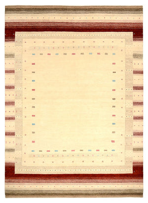 Gabbeh Teppich - Loribaft Indus - 356 x 255 cm - hellbeige