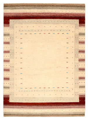 Gabbeh Teppich - Loribaft Indus - 238 x 174 cm - hellbeige