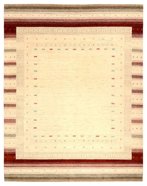 Gabbeh Teppich - Loribaft Indus - 319 x 251 cm - hellbeige