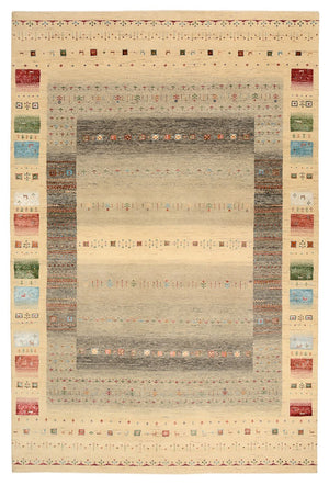 Gabbeh Teppich - Loribaft Indus - 304 x 201 cm - mehrfarbig