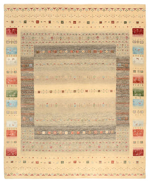 Gabbeh Teppich - Loribaft Indus - 252 x 203 cm - mehrfarbig