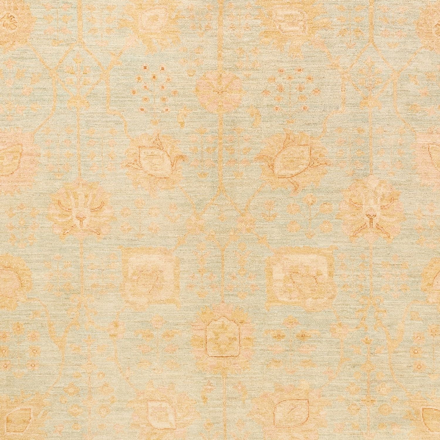 Ziegler Teppich - 394 x 309 cm - hellblau