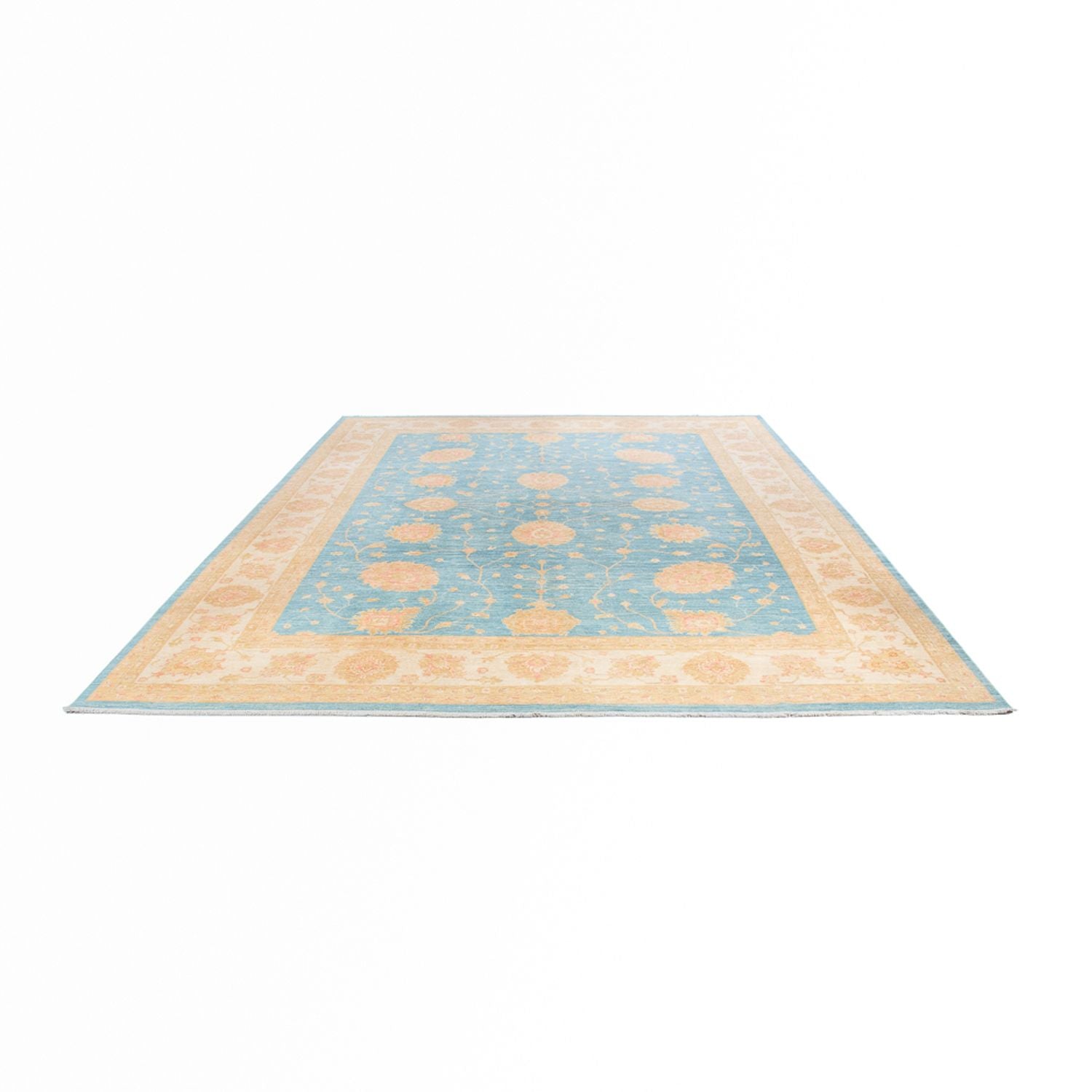 Ziegler Teppich - 391 x 295 cm - blau