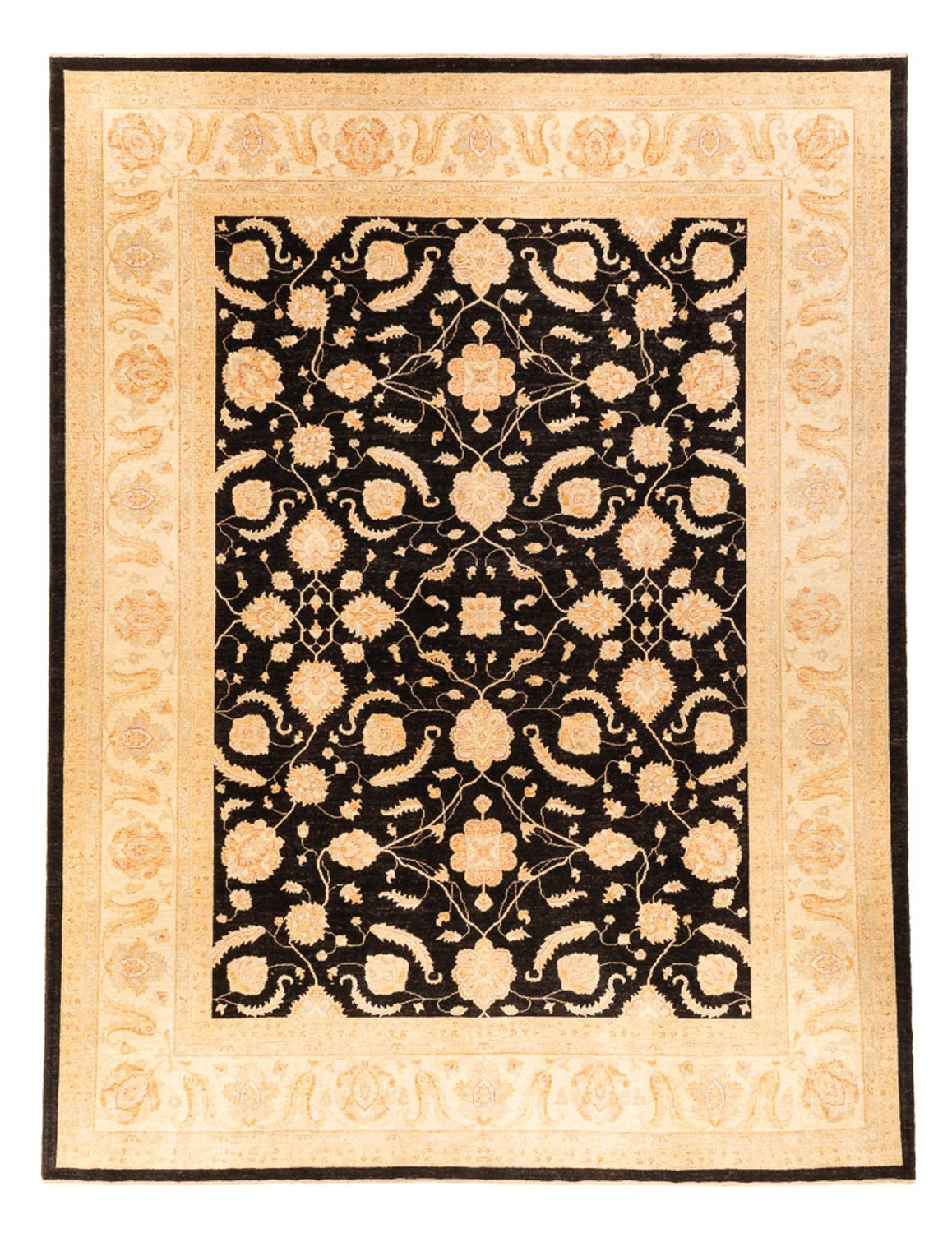 Ziegler Teppich - 392 x 299 cm - schwarz