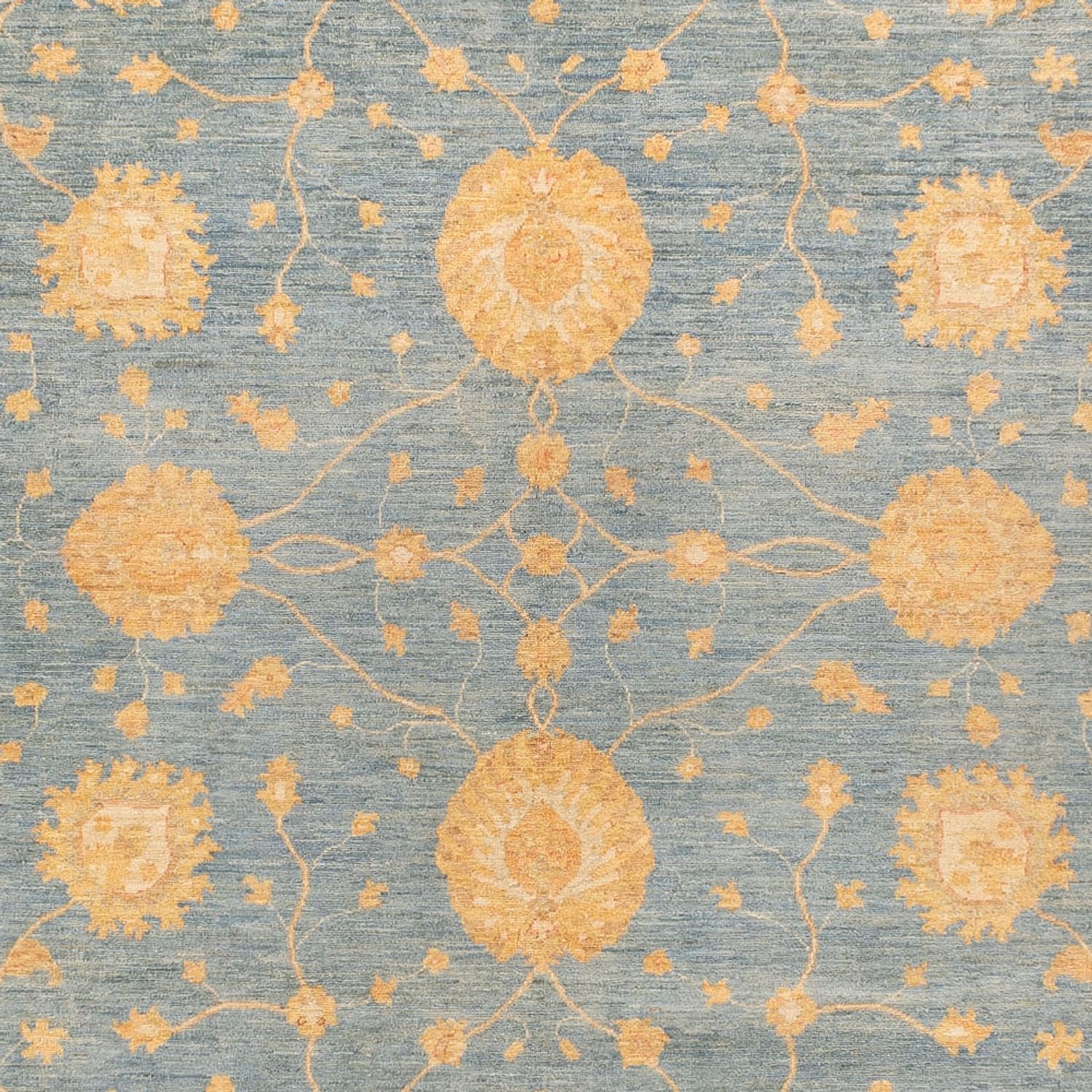 Ziegler Teppich - 369 x 273 cm - seeblau