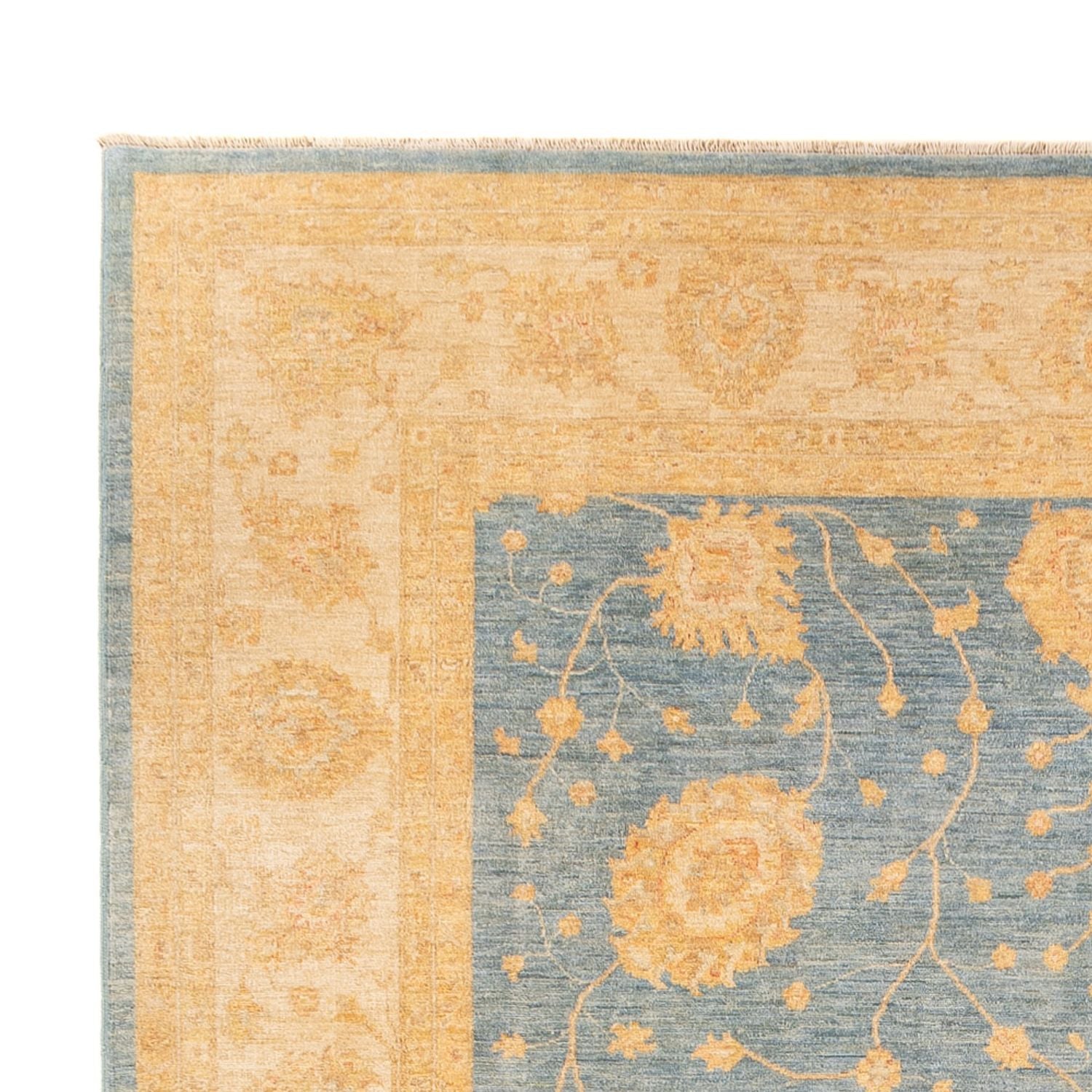 Ziegler Teppich - 369 x 273 cm - seeblau
