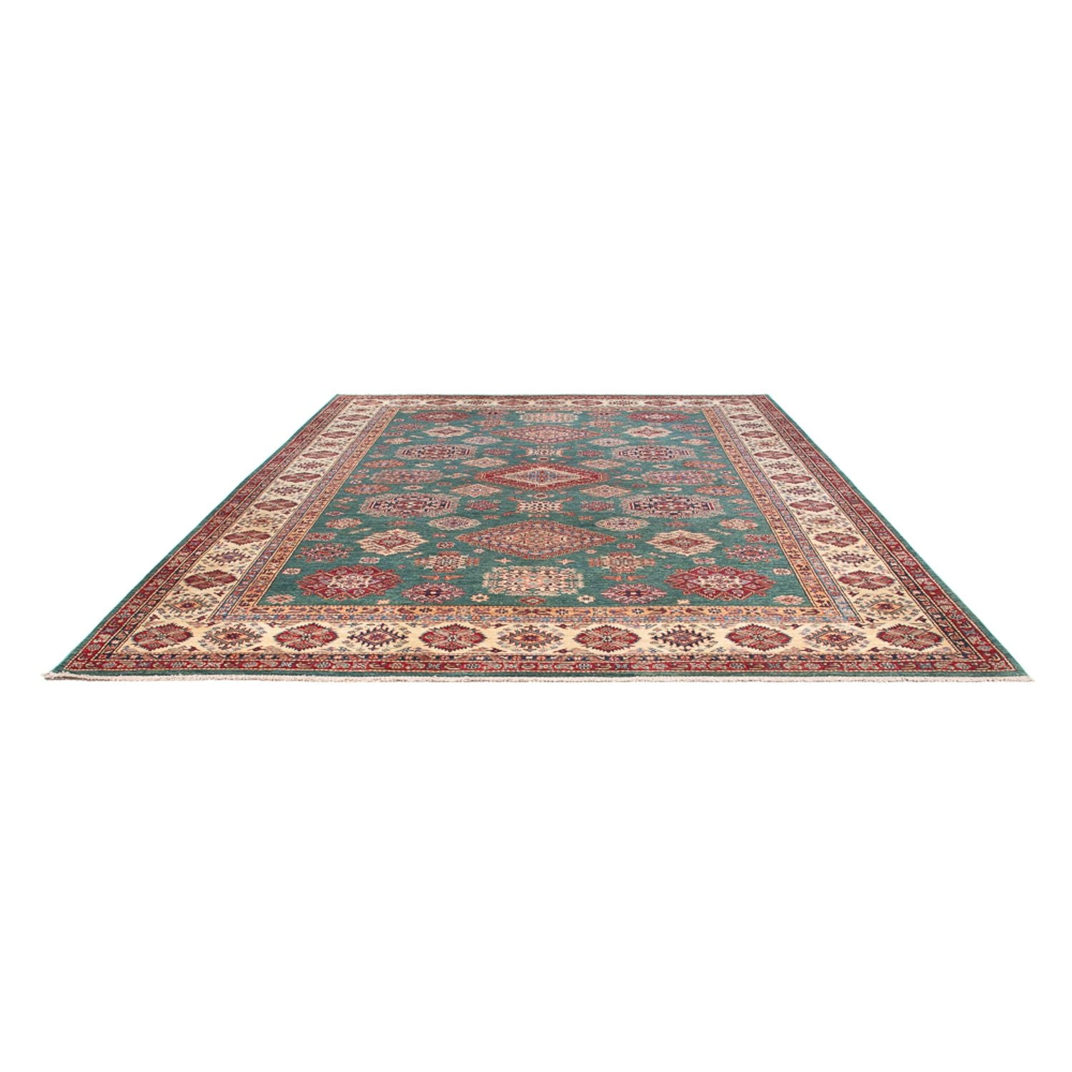 Ziegler Teppich - Kazak - 366 x 276 cm - minzgrün