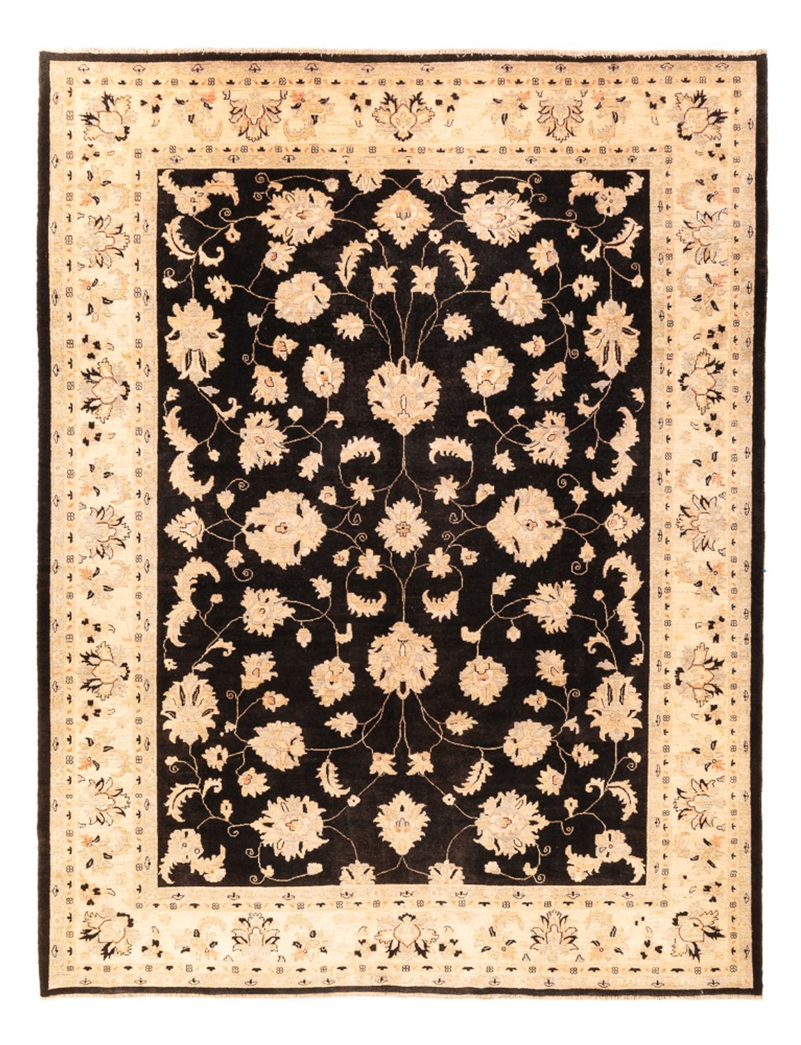 Ziegler Teppich - 360 x 276 cm - schwarz
