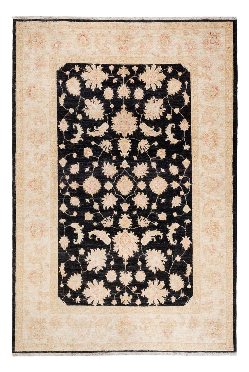 Ziegler Teppich - 252 x 169 cm - schwarz