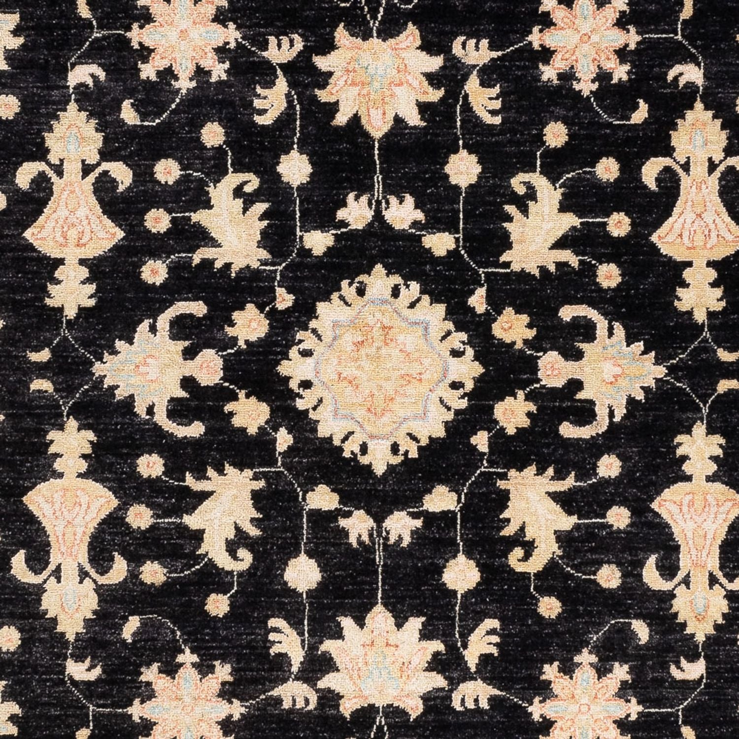 Ziegler Teppich - 242 x 168 cm - schwarz