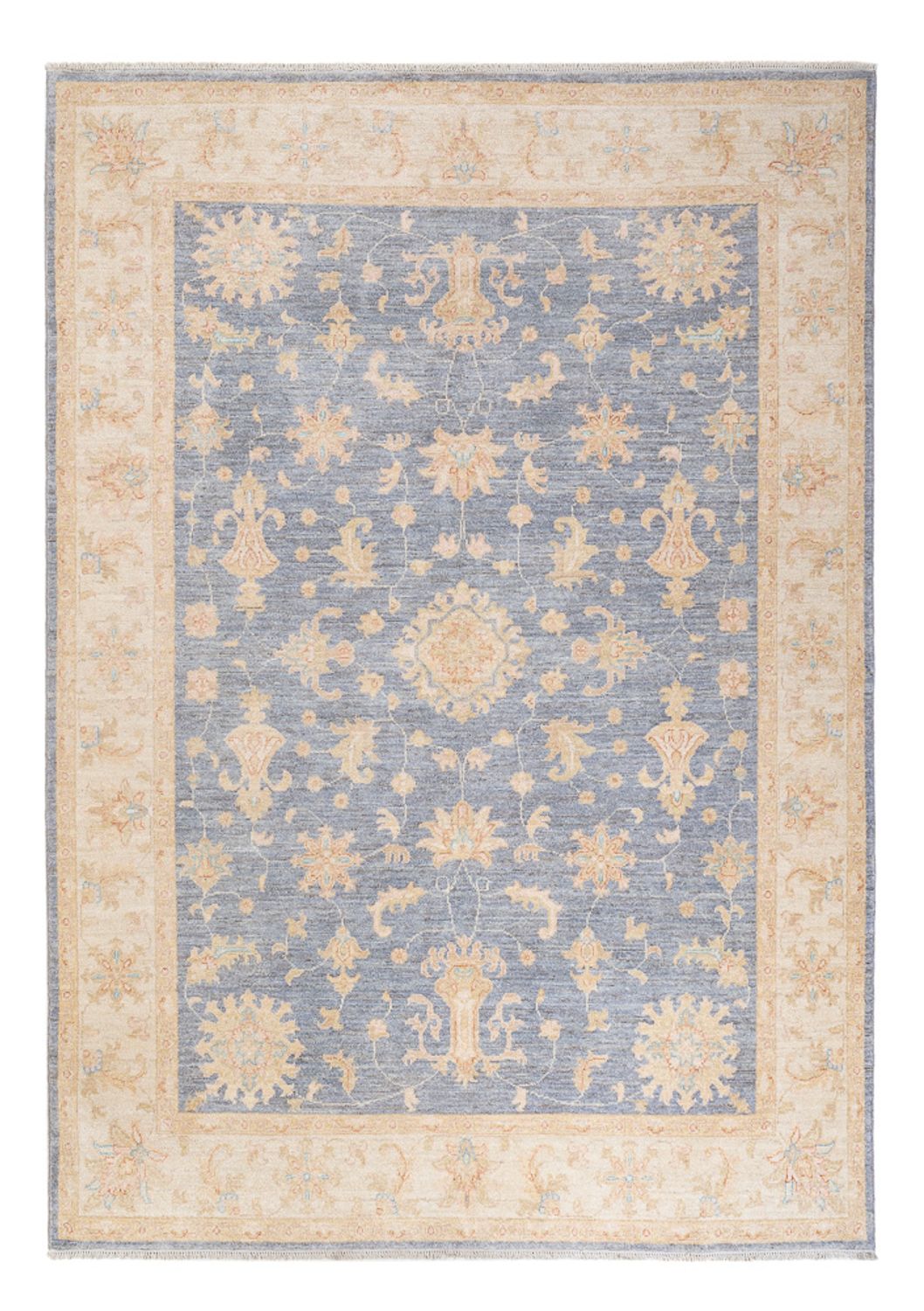 Ziegler Teppich - 241 x 176 cm - seeblau