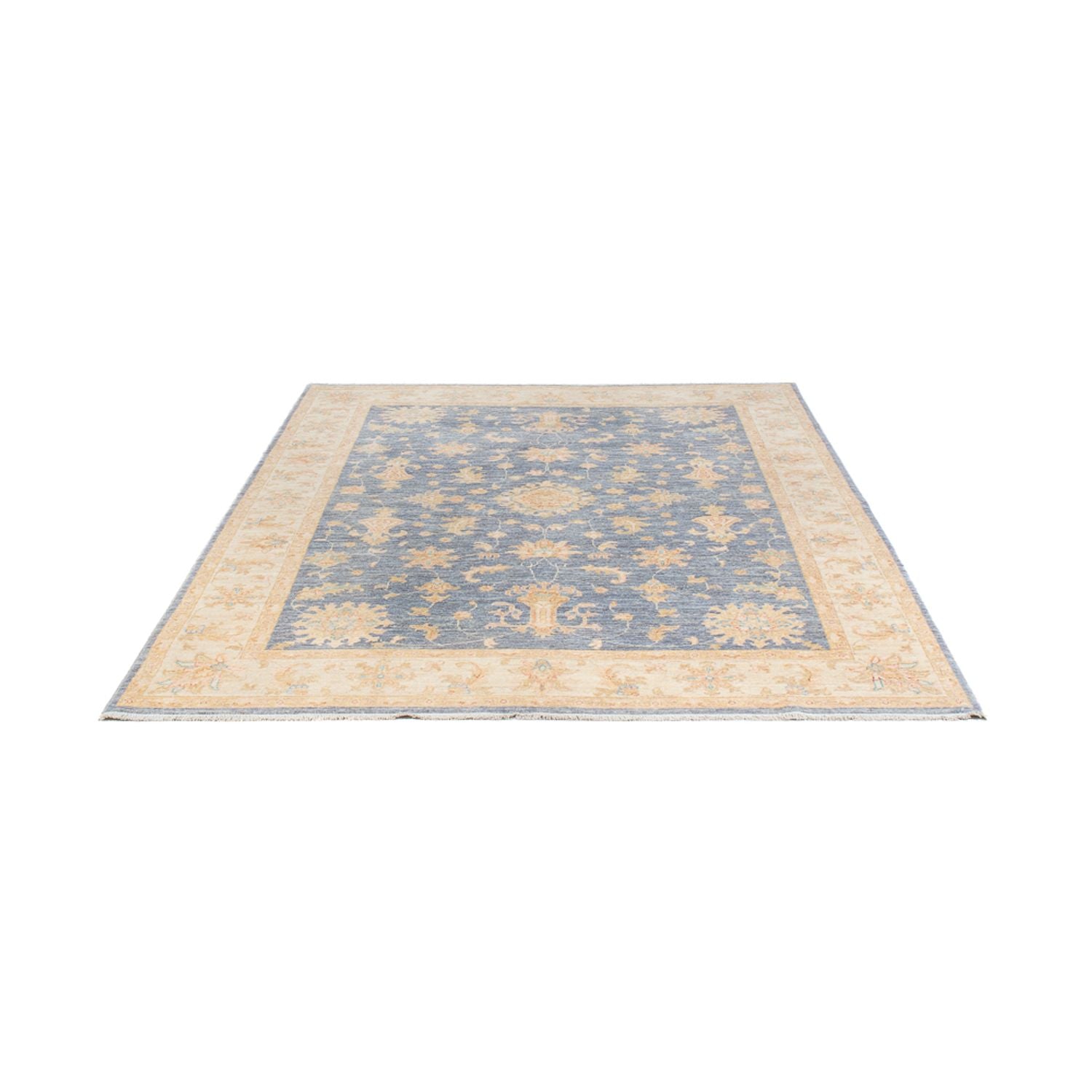 Ziegler Teppich - 241 x 176 cm - seeblau