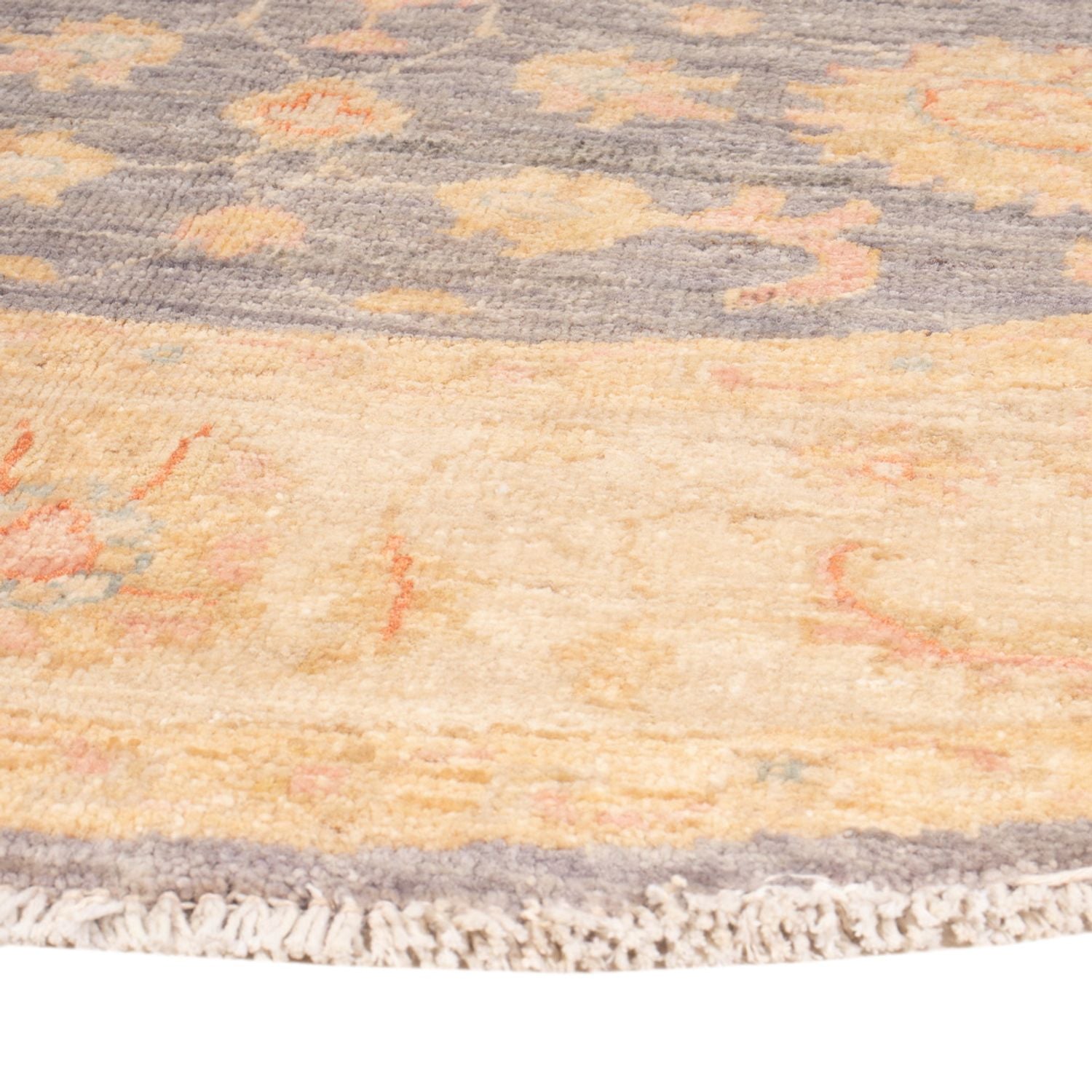 Ziegler Teppich rund  - 146 x 146 cm - seeblau