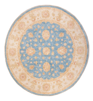 Ziegler Teppich rund  - 150 x 150 cm - blau