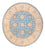 Ziegler Teppich rund  - 150 x 150 cm - blau