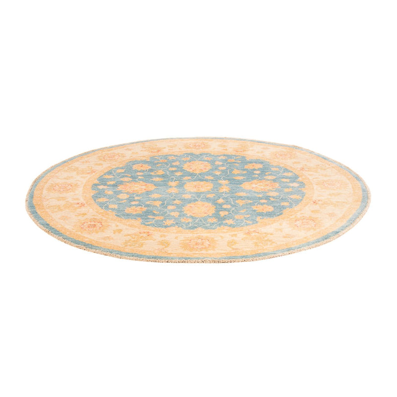 Ziegler Teppich rund  - 150 x 150 cm - blau