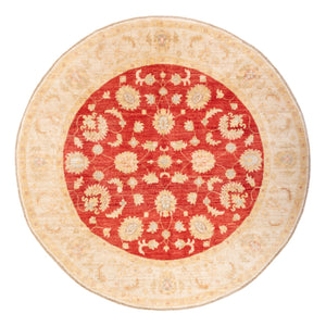 Ziegler Teppich rund  - 204 x 199 cm - rot