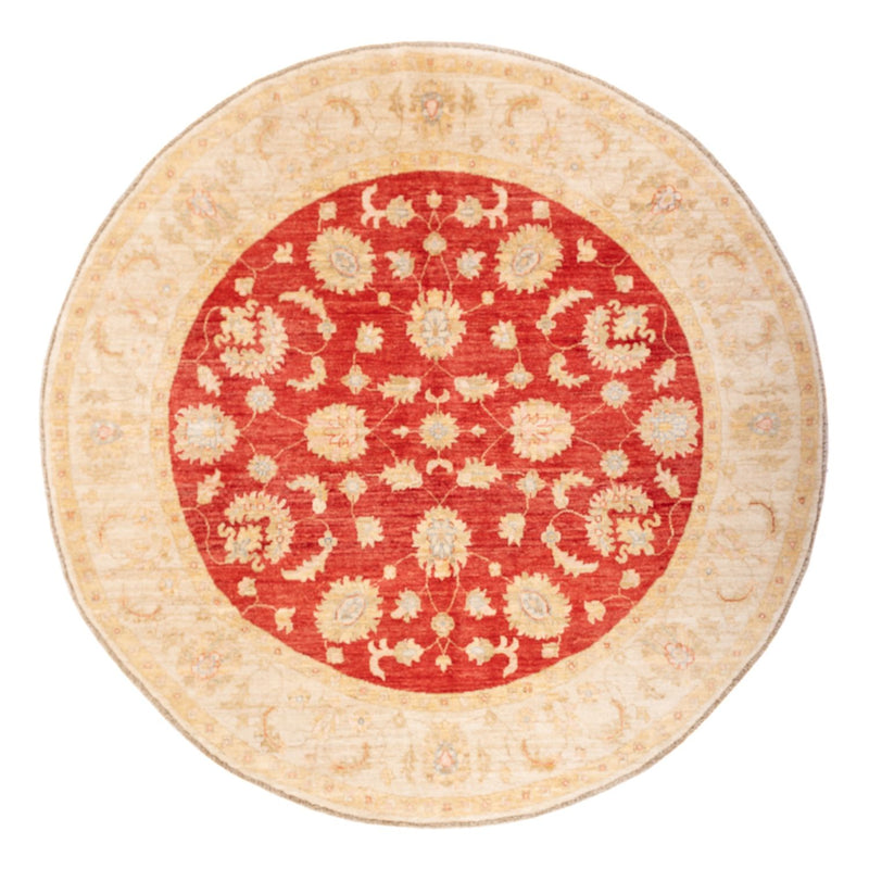 Ziegler Teppich rund  - 204 x 199 cm - rot