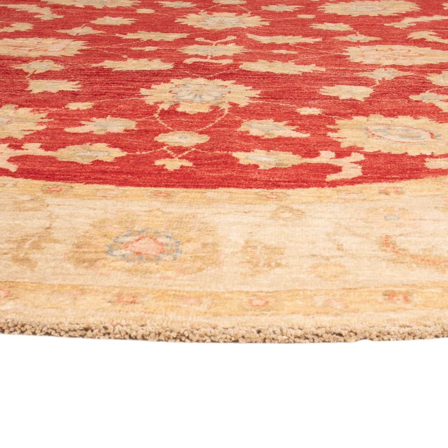 Ziegler Teppich rund  - 204 x 199 cm - rot