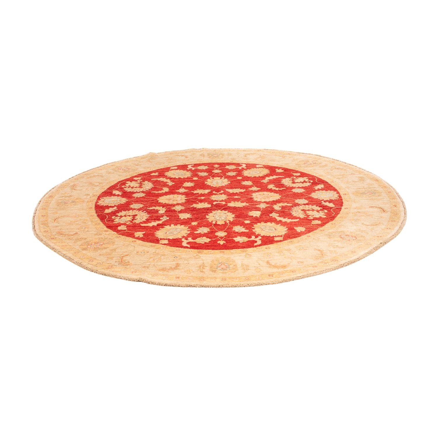 Ziegler Teppich rund  - 204 x 199 cm - rot