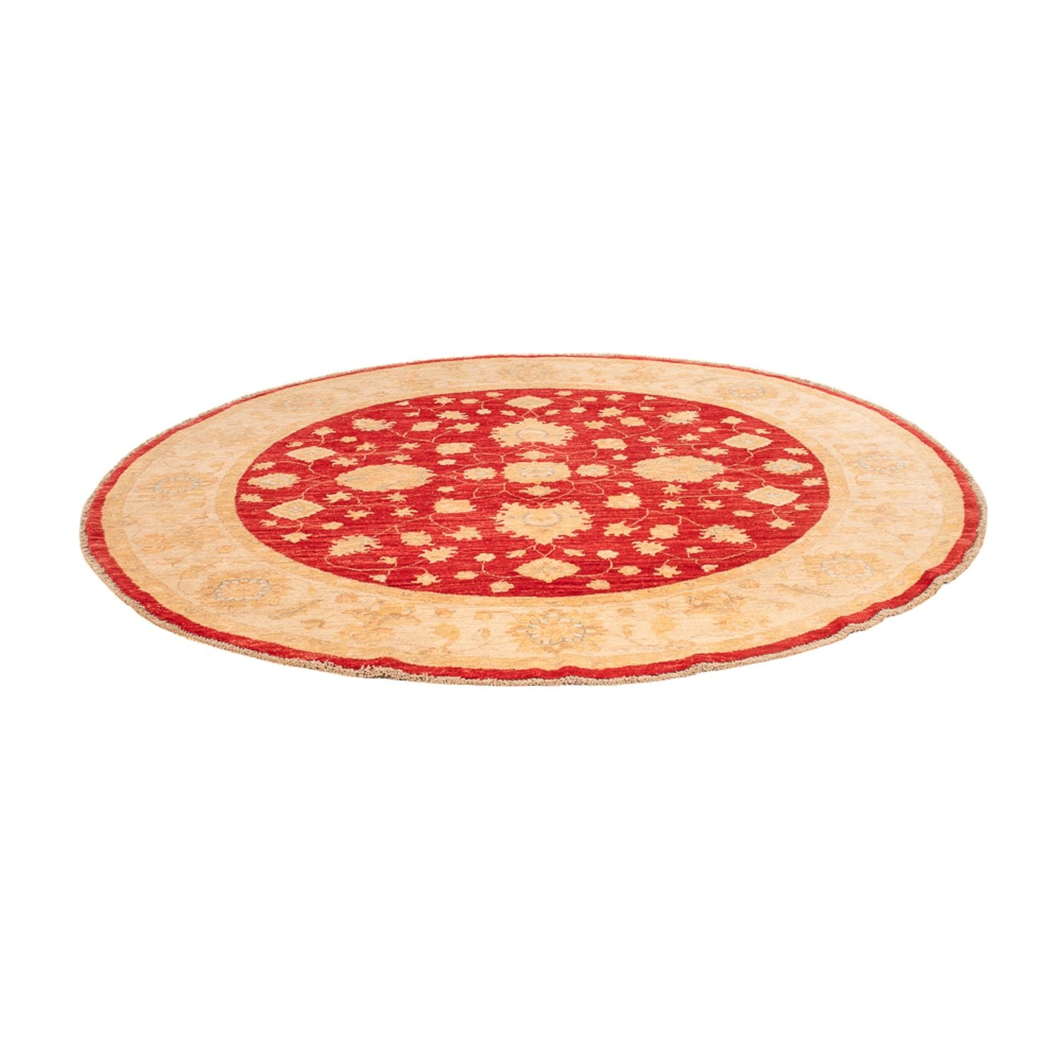 Ziegler Teppich rund  - 200 x 194 cm - rot