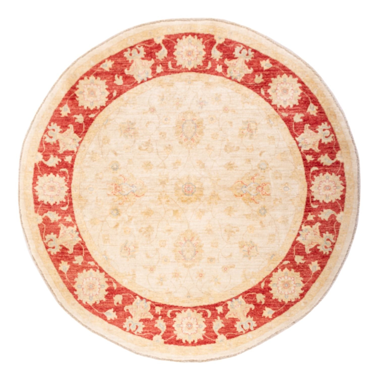 Ziegler Teppich rund  - 200 x 178 cm - beige