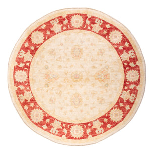 Ziegler Teppich rund  - 200 x 178 cm - beige