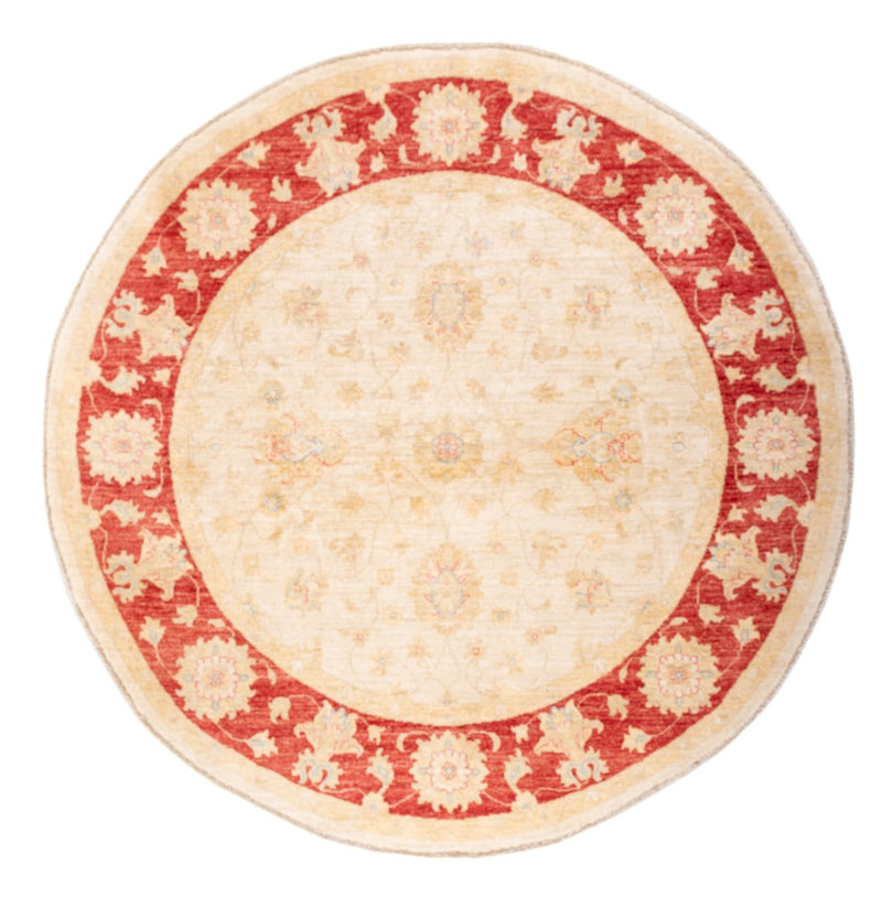 Ziegler Teppich rund  - 200 x 178 cm - beige