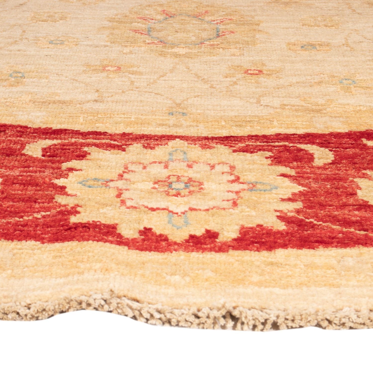 Ziegler Teppich rund  - 200 x 178 cm - beige
