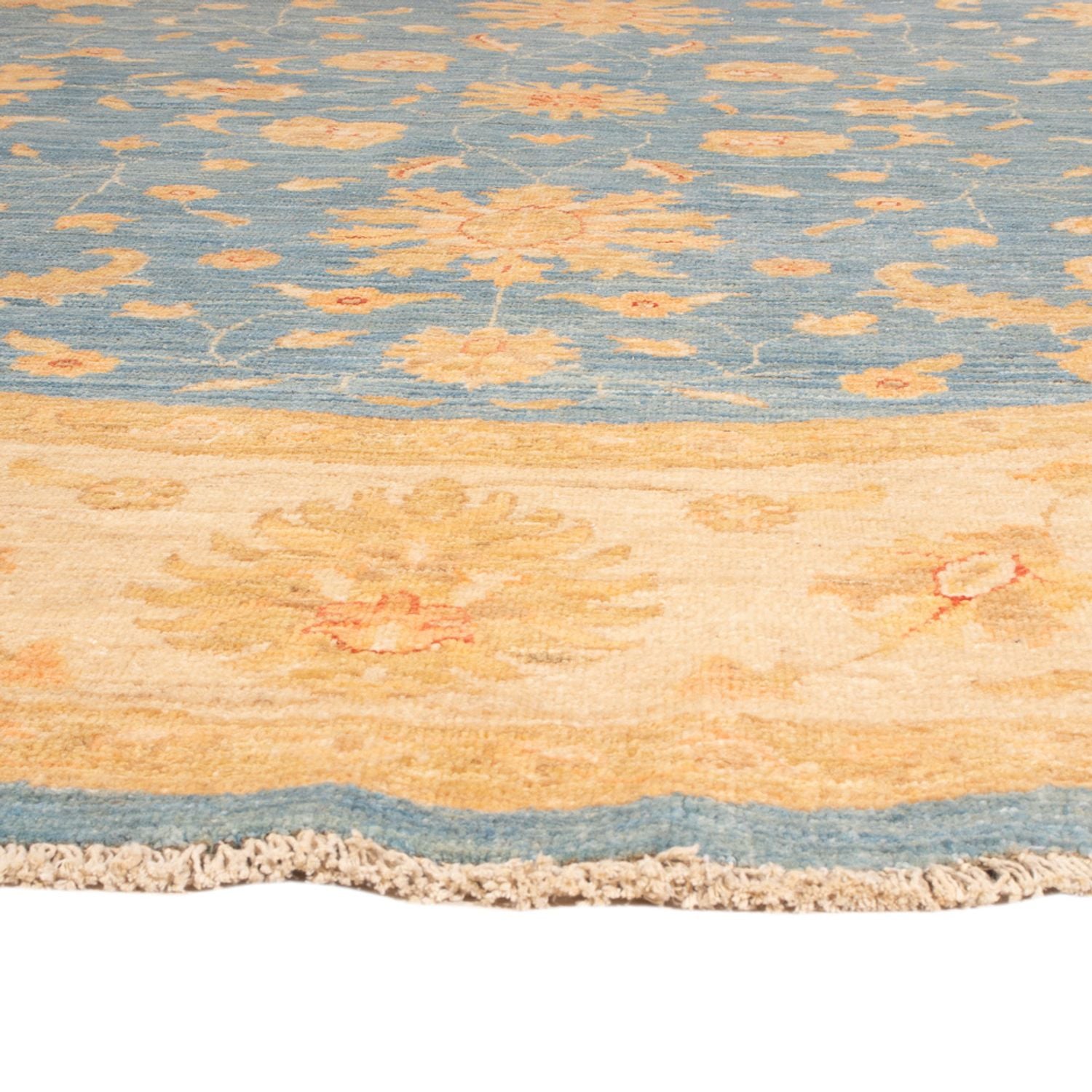 Ziegler Teppich rund  - 247 x 247 cm - blau