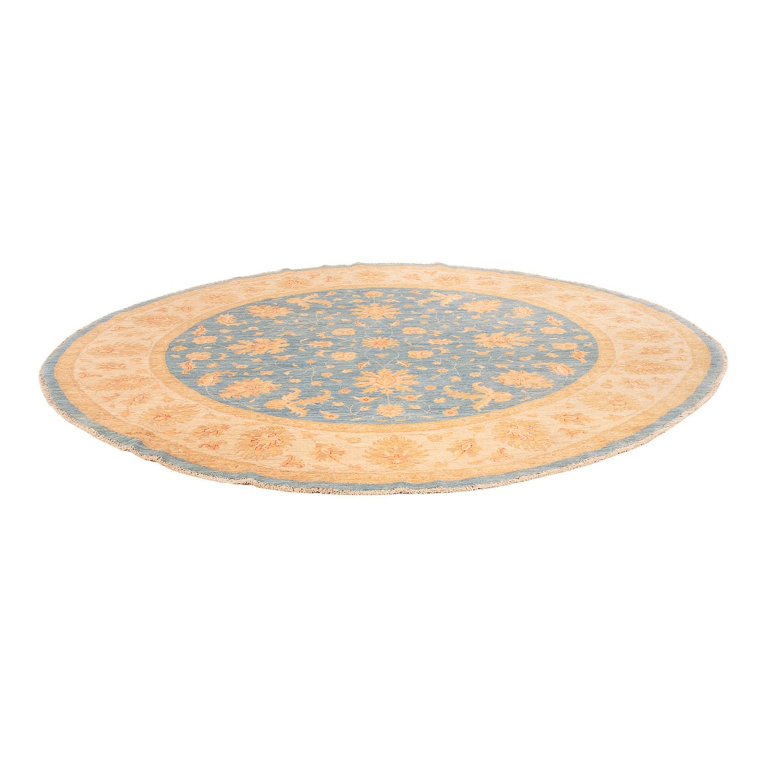 Ziegler Teppich rund  - 247 x 247 cm - blau