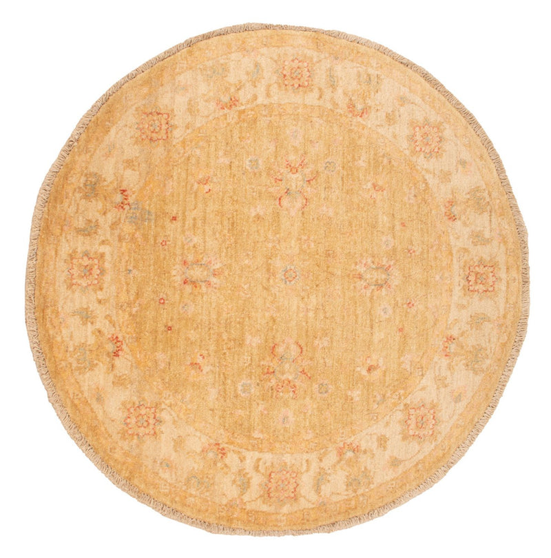 Ziegler Teppich rund  - 95 x 98 cm - beige