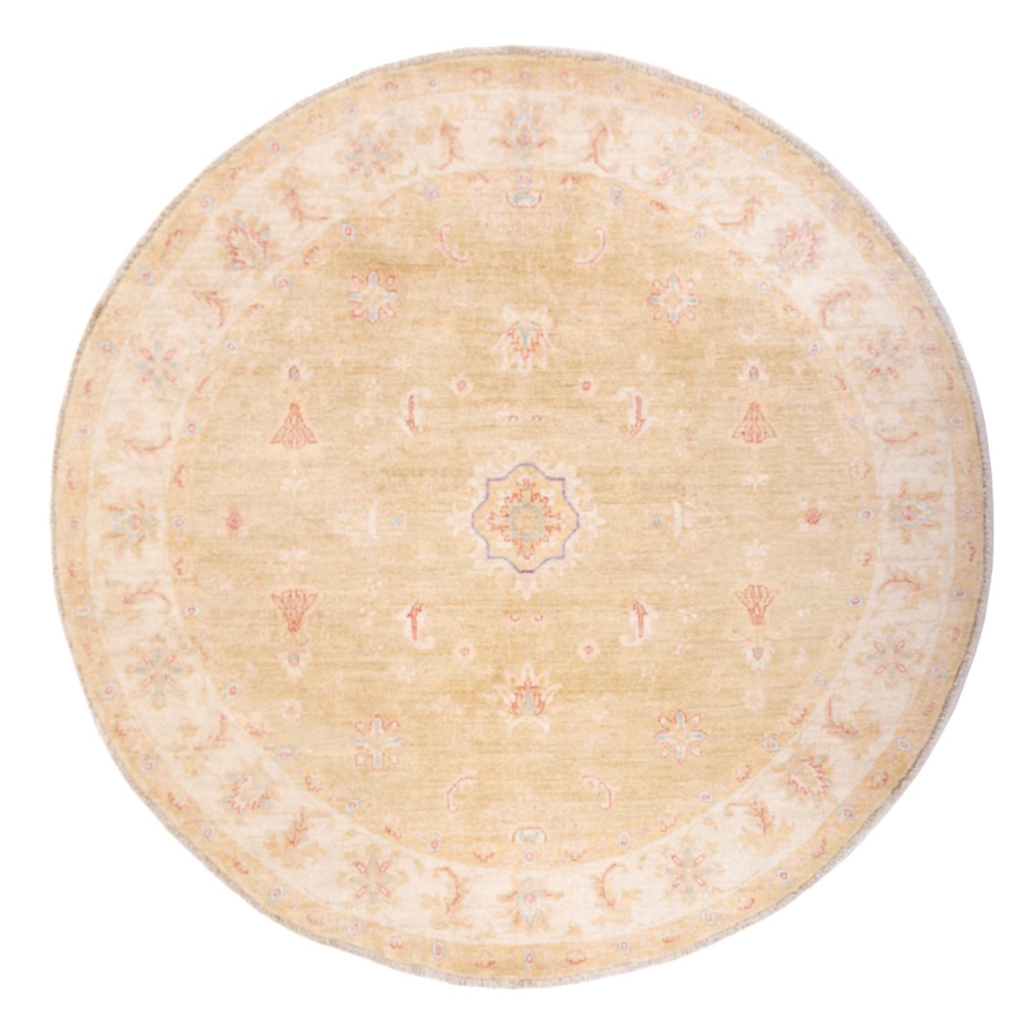 Ziegler Teppich rund  - 196 x 197 cm - beige