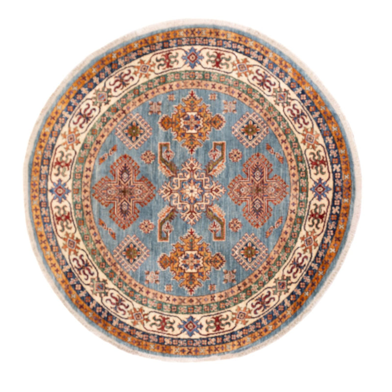 Ziegler Teppich - Kazak rund  - 148 x 147 cm - blau