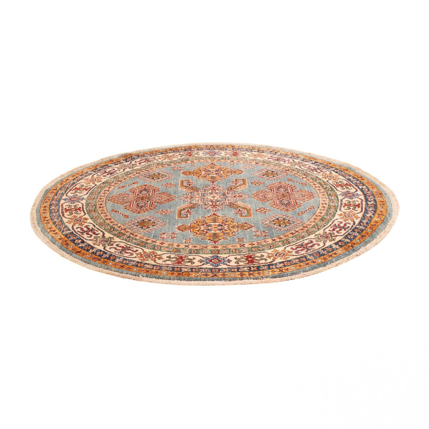 Ziegler Teppich - Kazak rund  - 148 x 147 cm - blau