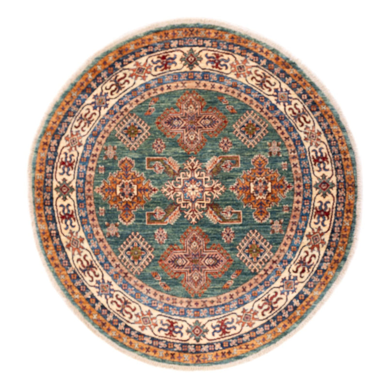 Ziegler Teppich - Kazak rund  - 151 x 147 cm - grün