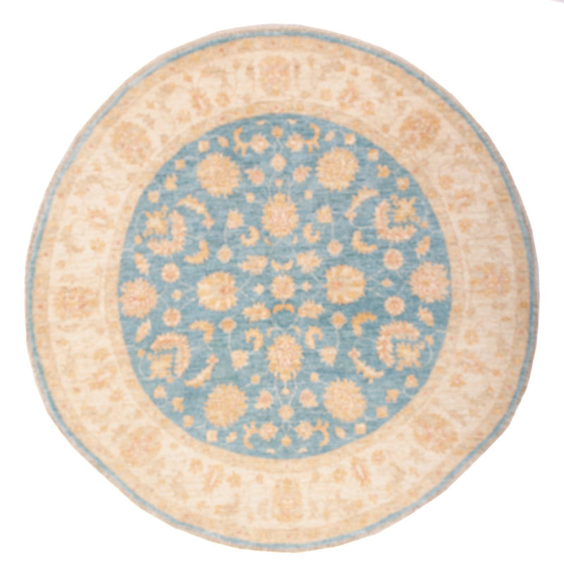 Ziegler Teppich rund  - 148 x 147 cm - blau
