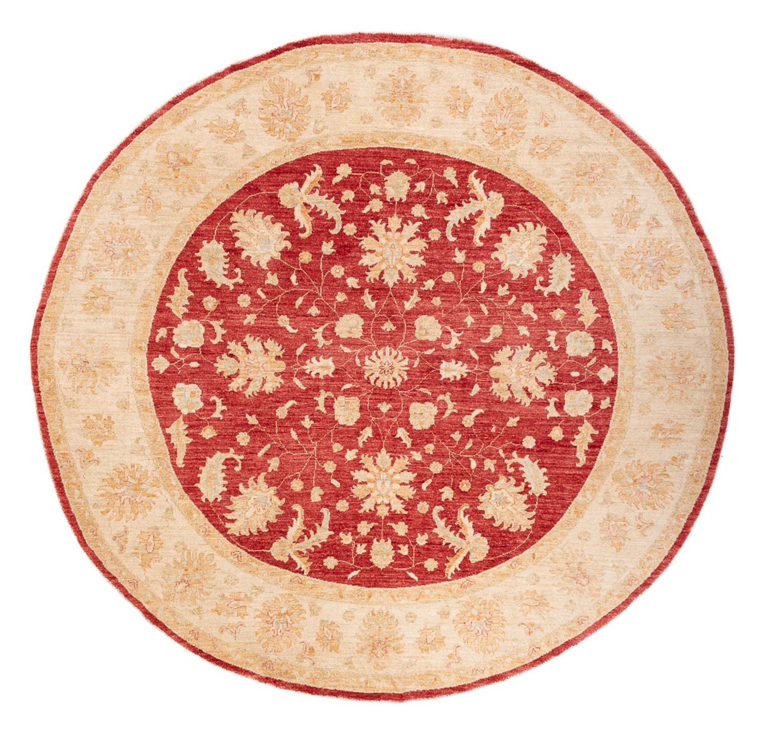 Ziegler Teppich rund  - 252 x 250 cm - rot