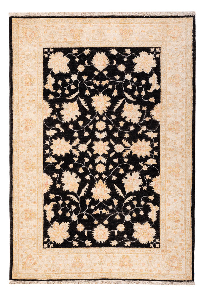 Ziegler Teppich - 175 x 118 cm - schwarz