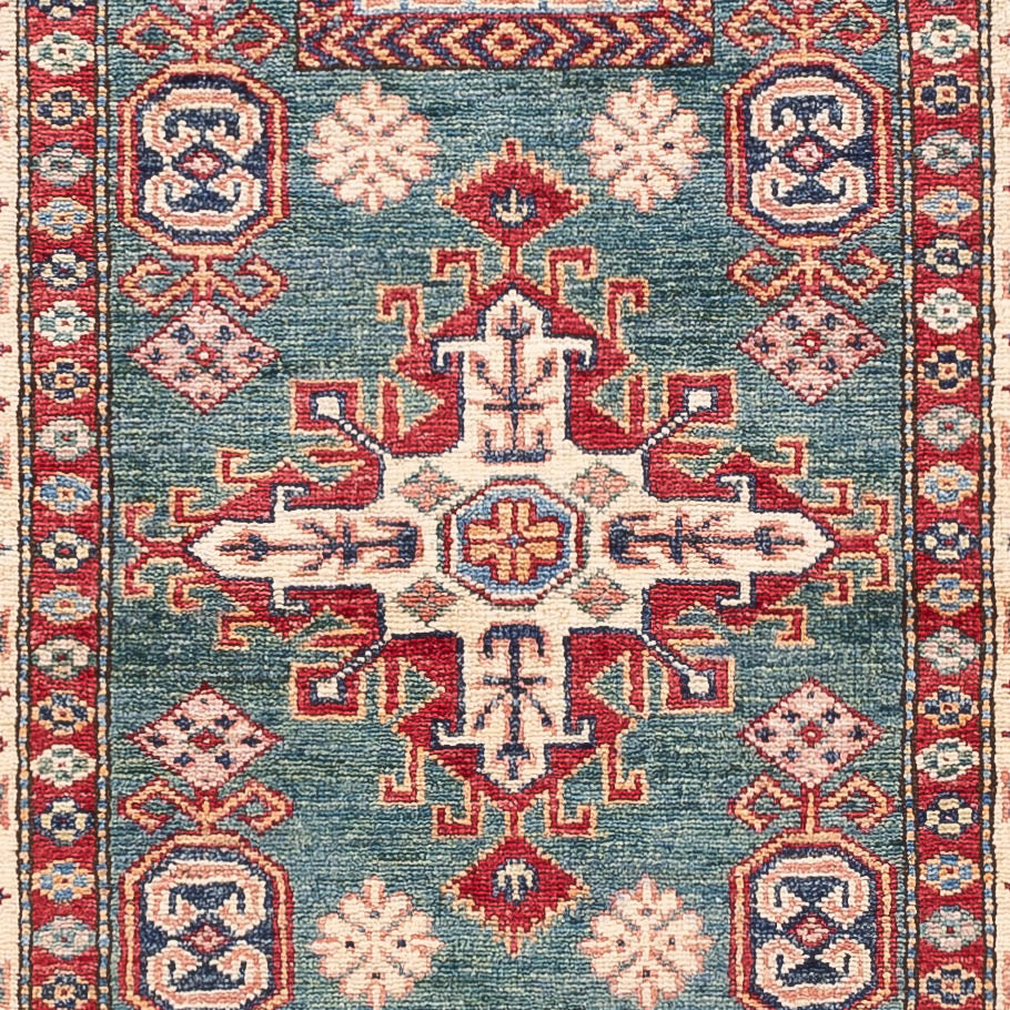 Läufer Ziegler - Kazak - 253 x 79 cm - dunkelgrün