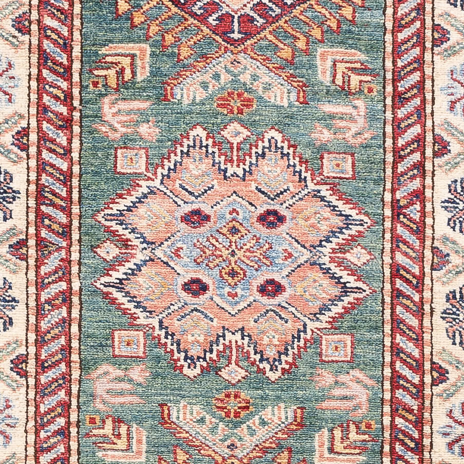 Läufer Ziegler - Kazak - 248 x 73 cm - dunkelgrün