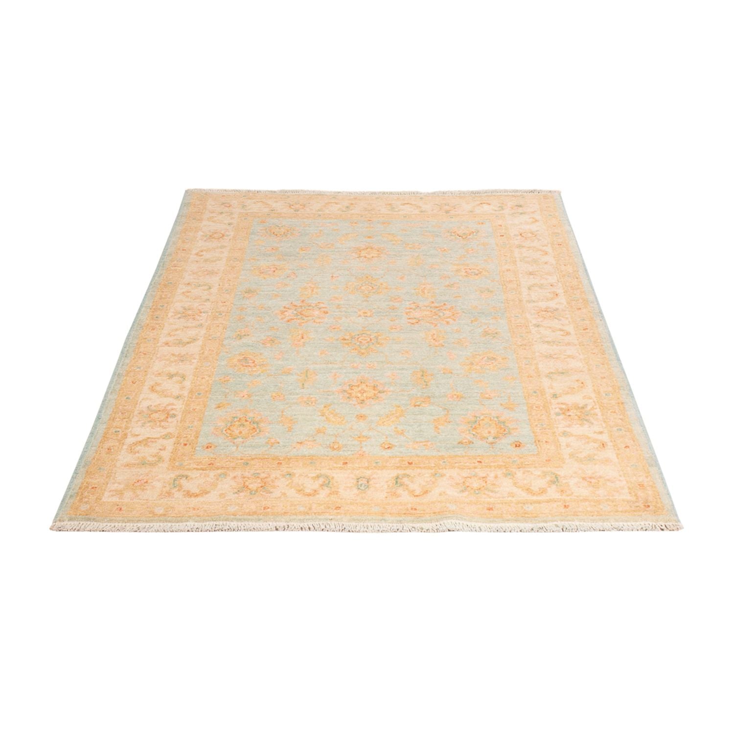 Ziegler Teppich - 160 x 98 cm - aqua