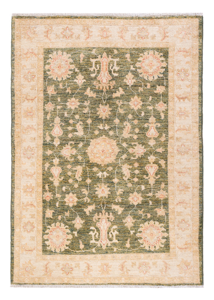 Ziegler Teppich - 146 x 104 cm - olivgrün