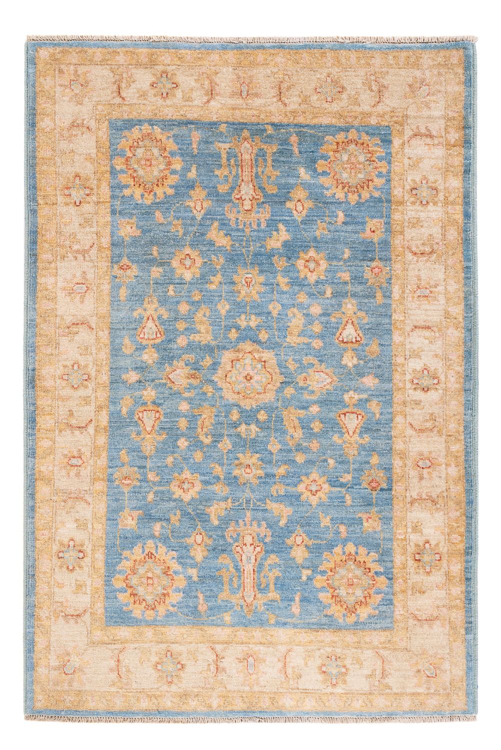 Ziegler Teppich - 153 x 102 cm - blau