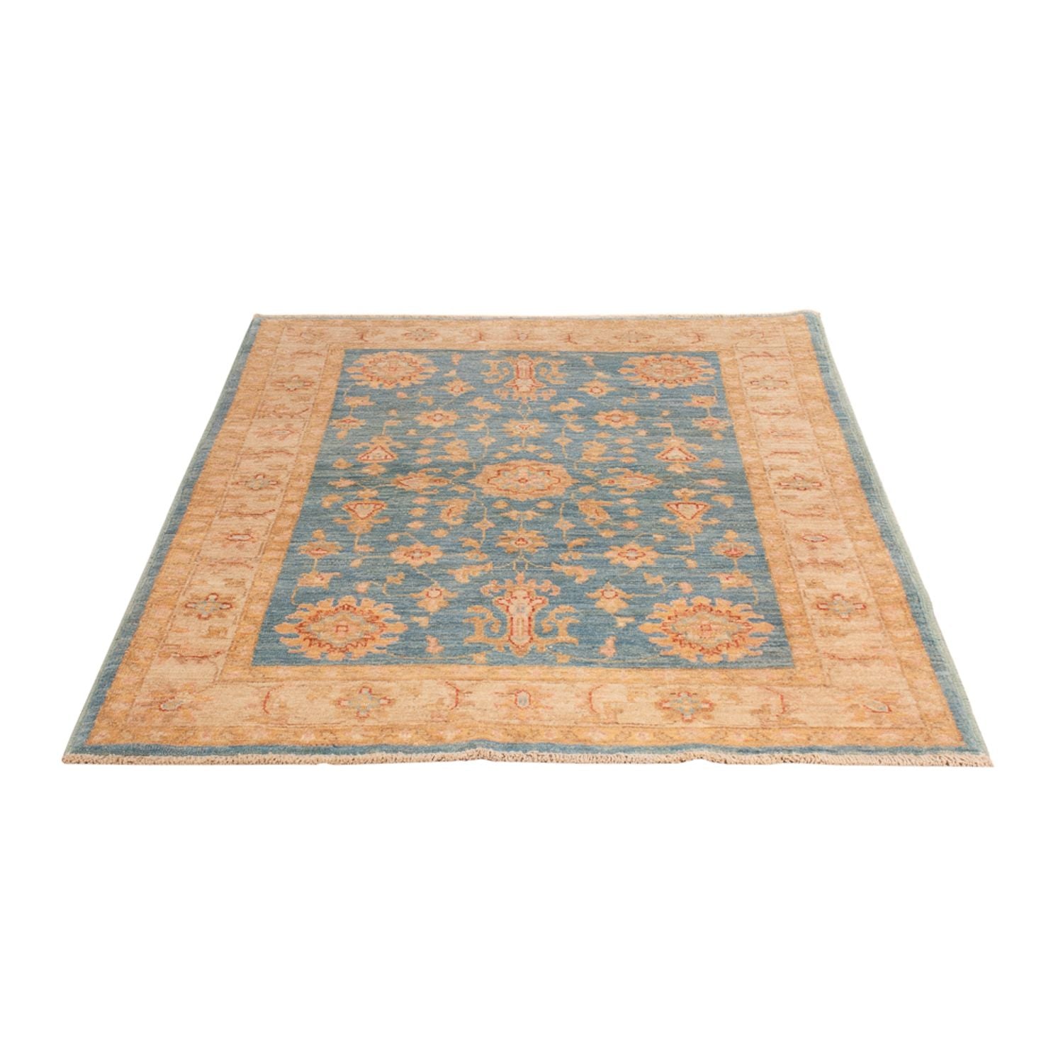 Ziegler Teppich - 153 x 102 cm - blau