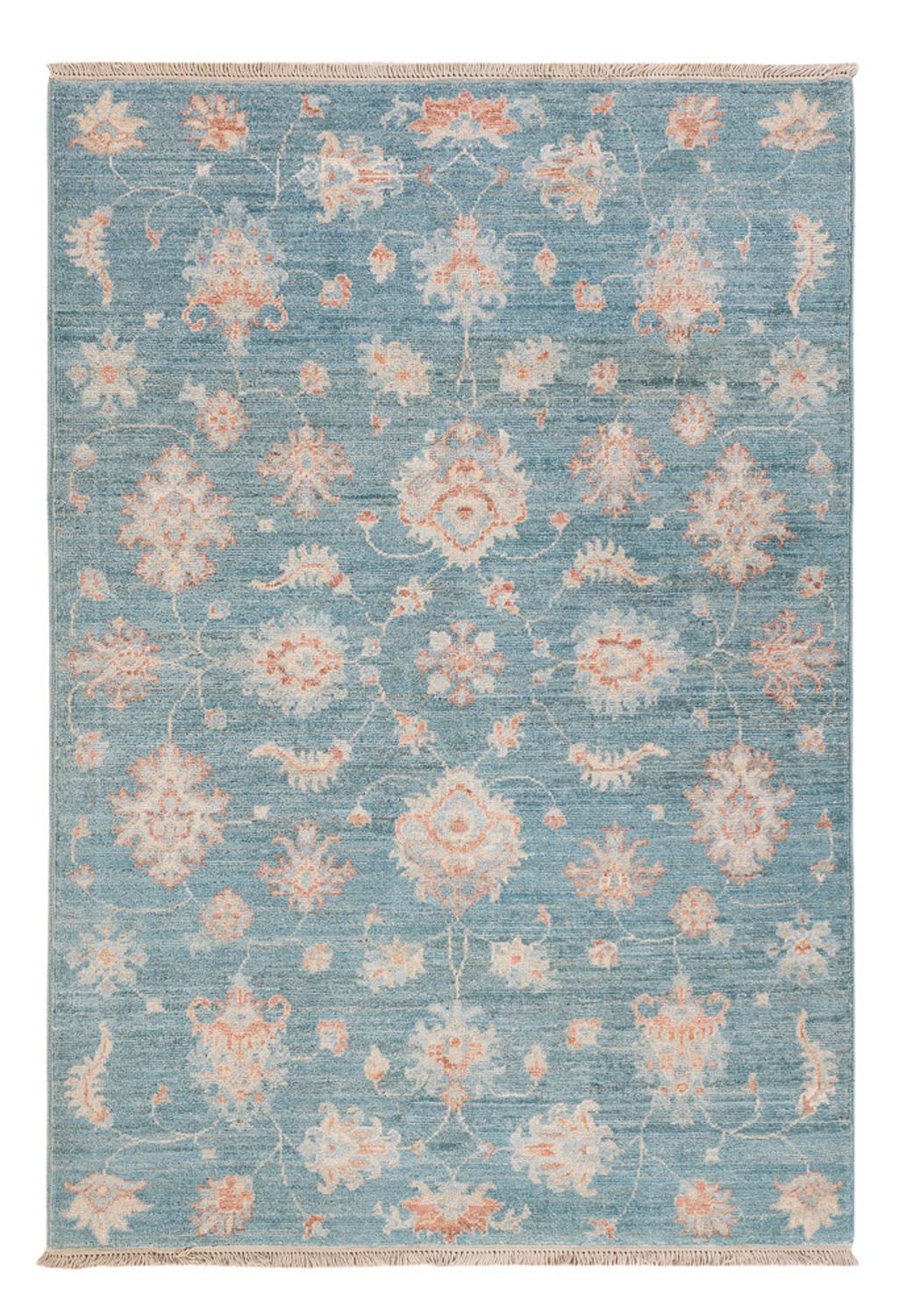 Ziegler Teppich - 147 x 103 cm - seeblau