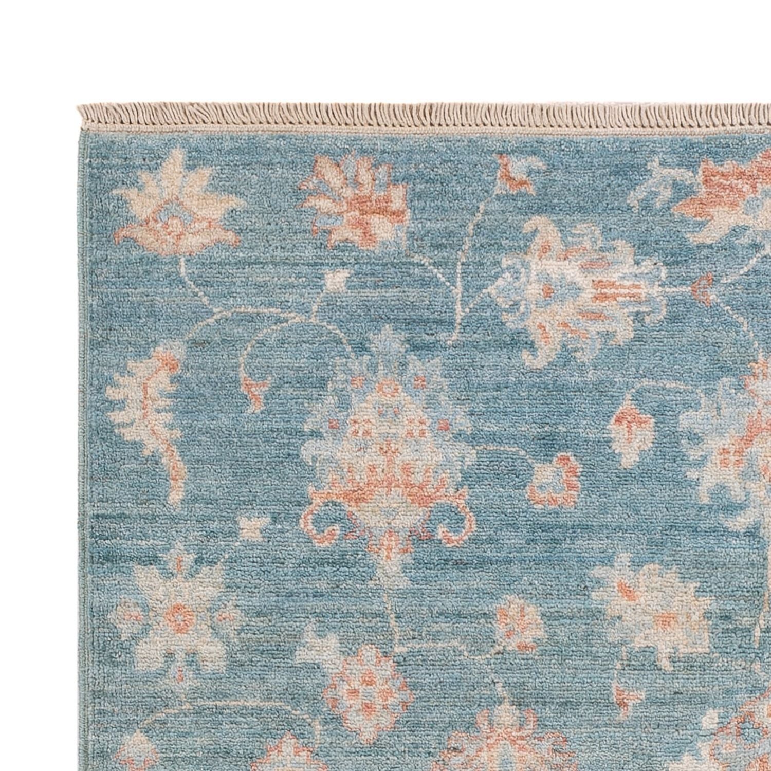 Ziegler Teppich - 147 x 103 cm - seeblau